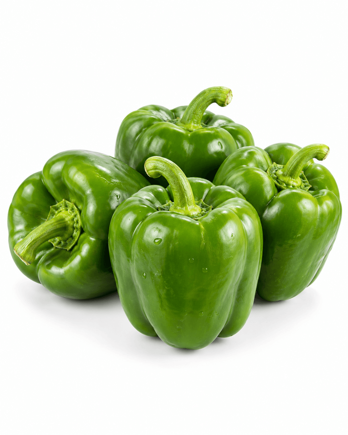 Fresh green bell peppers
